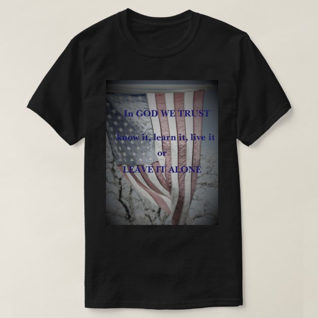 Flag-In God We Trust T-Shirt (Design Front)