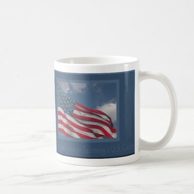 Flag in the Clouds/Congratulations on Becoming a U Coffee Mug (Right)