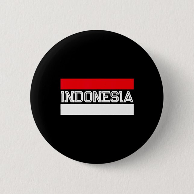 Flag Independence Day Indonesian  6 Cm Round Badge (Front)