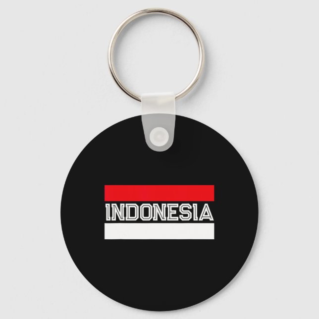 Flag Independence Day Indonesian  Key Ring (Front)