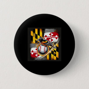 Flag-inspired Design With Oriole And Sell 6 Cm Round Badge
