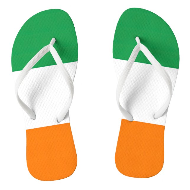 Flag Ireland Tricolor Thongs (Footbed)