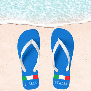 Flag Italy azure blue Italia Thongs