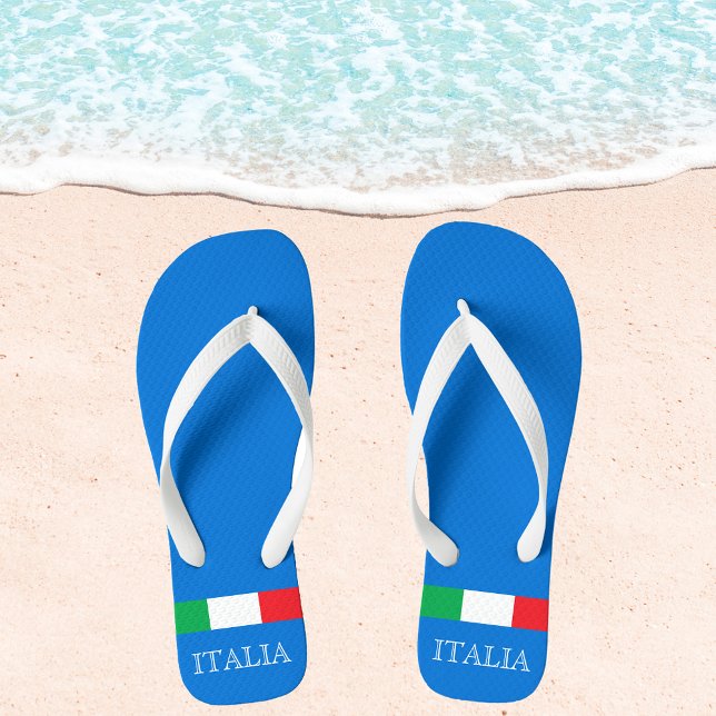 Flag Italy azure blue Italia Thongs (Creator Uploaded)
