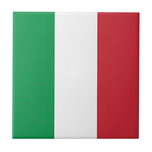 Flag Italy Tricolor Ceramic Tile (Front)