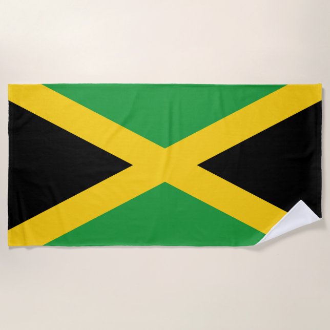 Flag Jamaica Beach Towel (Front)