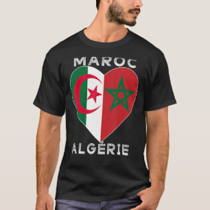 Flag Love Morocco Algeria, I Love Morocco Algeria T-Shirt