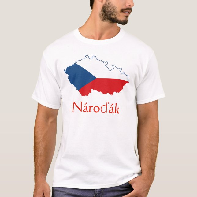 Flag Map of Czech Republic Nároďák T-Shirt  (Front)