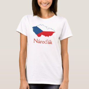 Flag Map of Czech Republic Nároďák T-Shirt