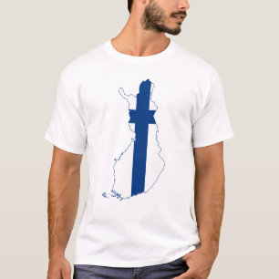 Flag Map of Finland T-Shirt