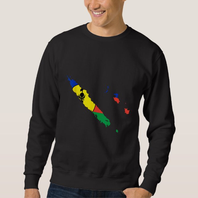 Flag map of New Caledonia Sweatshirt (Front)