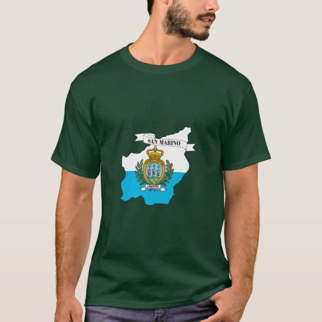  Flag map of San Marino T-Shirt (Front)