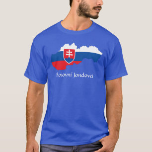 Flag Map of Slovakia Bojovní Jondovci T-Shirt
