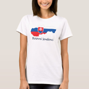 Flag Map of Slovakia Bojovní Jondovci T-Shirt