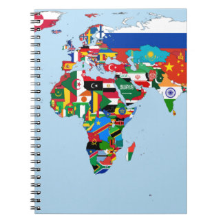 Flag Map of the World 2 Notebook