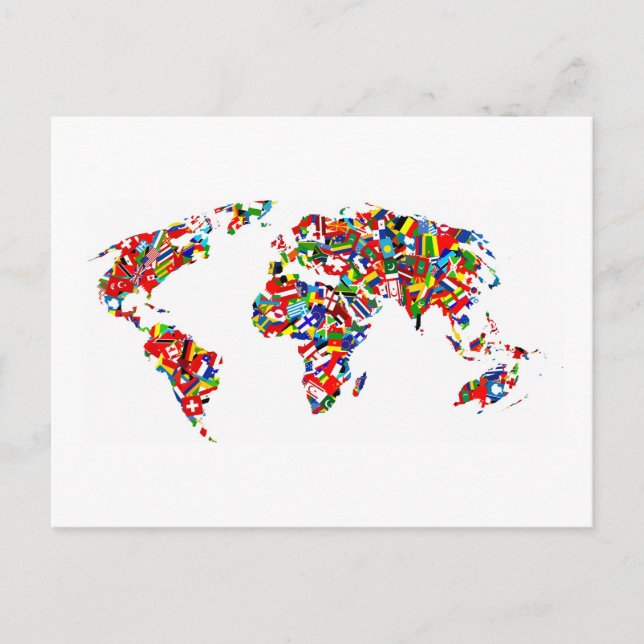 Flag Map Postcard (Front)