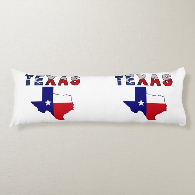 Flag Map With Texas Body Cushion (Front)