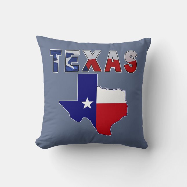 Flag Map With Texas Cushion (Front)