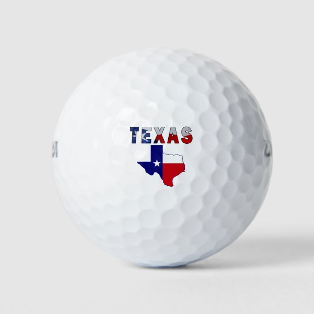 Flag Map With Texas Golf Balls (Front)