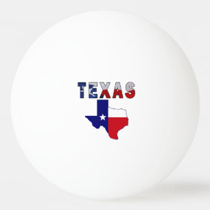 Flag Map With Texas Ping Pong Ball
