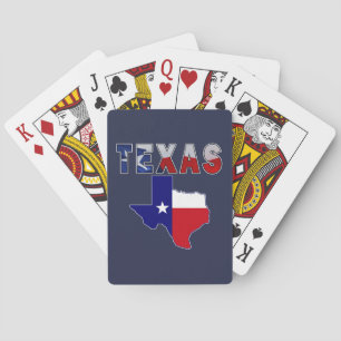 Flag Map With Texas Playing Cards