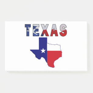 Flag Map With Texas Post-it Notes