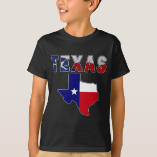 Flag Map With Texas T-Shirt