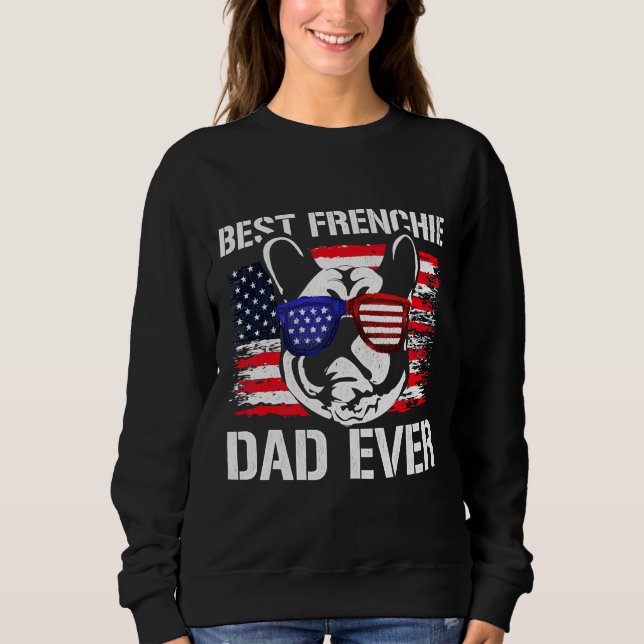 Flag Men French Bulldog Sweatshirt (Front)
