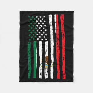Flag Mexico Colour Mexican American Pride Men Wome Fleece Blanket