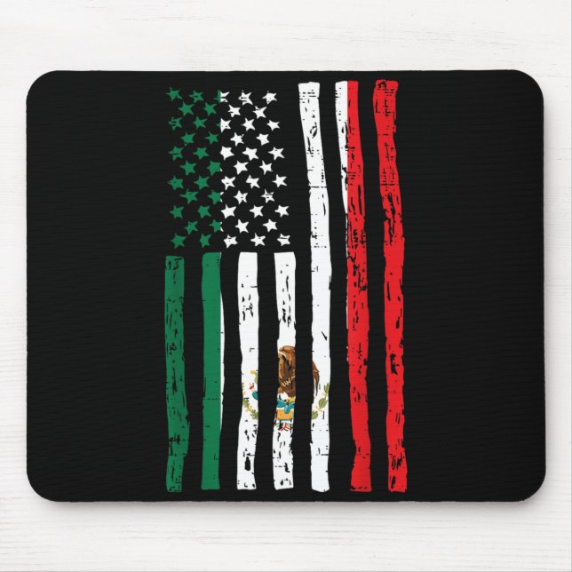 Flag Mexico Colour Mexican American Pride Men Wome Mouse Pad (Front)