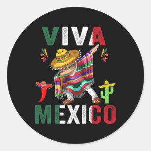 Flag Mexico Independence Day Mexican Men Women Kid Classic Round Sticker