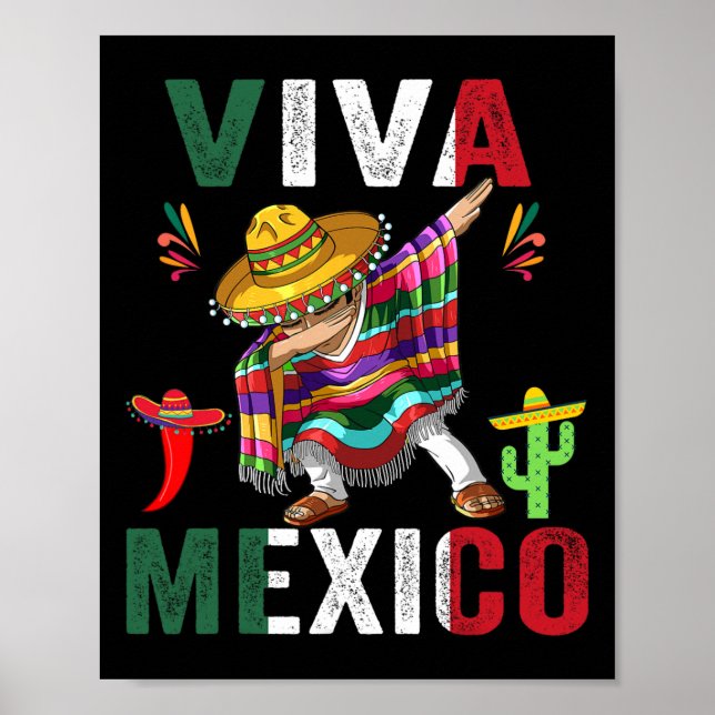 Flag Mexico Independence Day Mexican Men Women Kid Poster (Front)