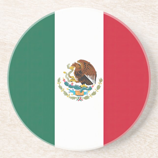 Flag Mexico Tricolor Coaster (Front)