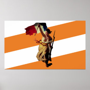 flag mix flag Liberty Leading the People Poster