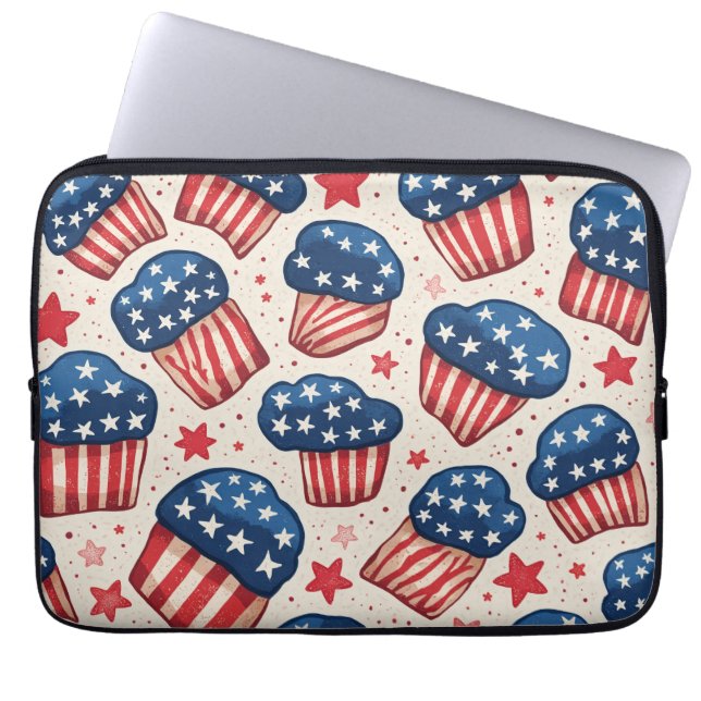 flag muffin laptop pouch sleeve (Front)