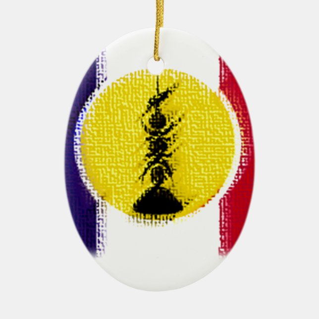 flag ncl FRA KNK Ceramic Ornament (Front)