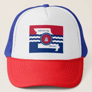 Flag o Jefferson City, Missouri Trucker Hat