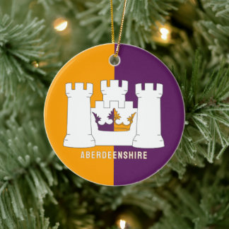 Flag of Aberdeenshire, Scotland Ceramic Ornament
