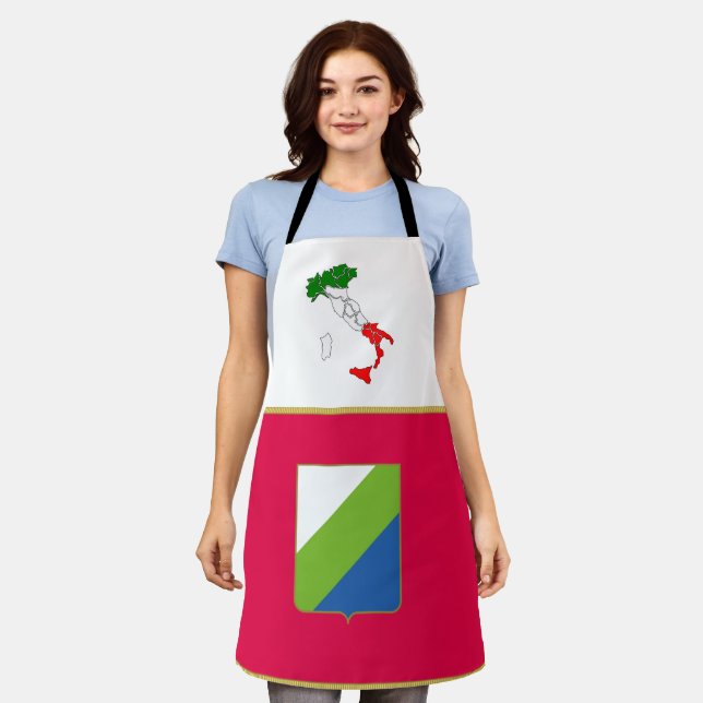 Flag of Abruzzo (Italy)   Apron (Worn)