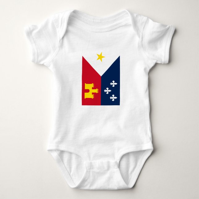 Flag of Acadiana Baby Bodysuit (Front)