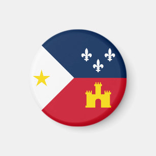 Flag of Acadiana, Louisiana Magnet