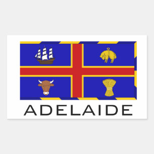 Flag of Adelaide, Australia Rectangular Sticker