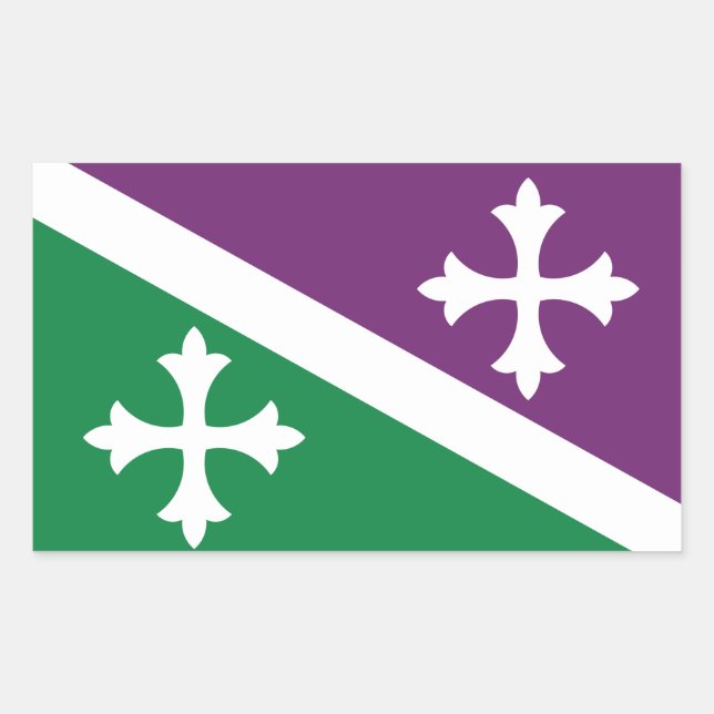 Flag of Adjuntas, Puerto Rico Rectangular Sticker (Front)