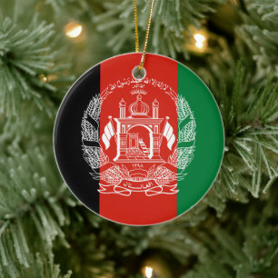 Flag of Afghanistan - 2013 adoption Ceramic Ornament