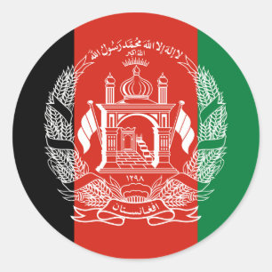 Flag of Afghanistan - 2013 adoption Classic Round Sticker