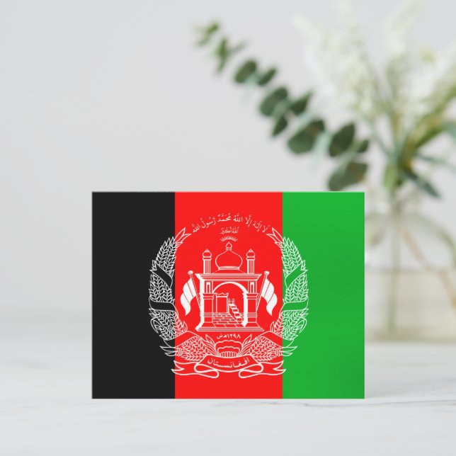 Flag of Afghanistan Postcard (Standing Front)