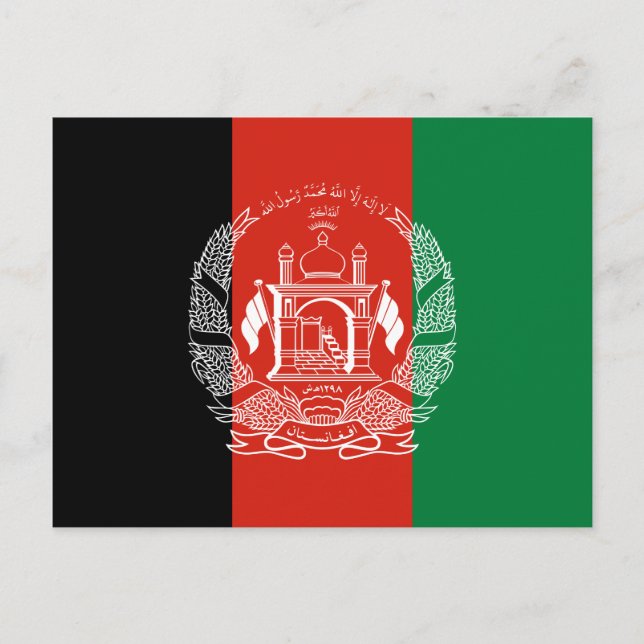Flag of Afghanistan Postcard (Front)