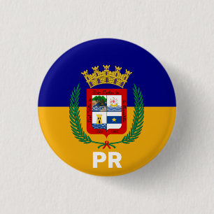 Flag of Aguadilla, Puerto Rico 3 Cm Round Badge