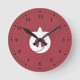 Flag of Aichi Prefecture, Japan Round Clock