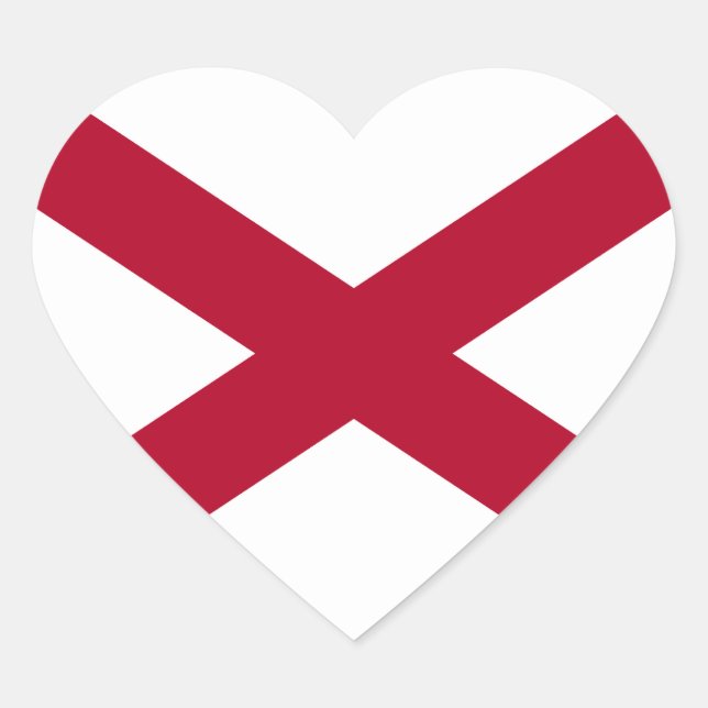 Flag of Alabama Heart Sticker (Front)